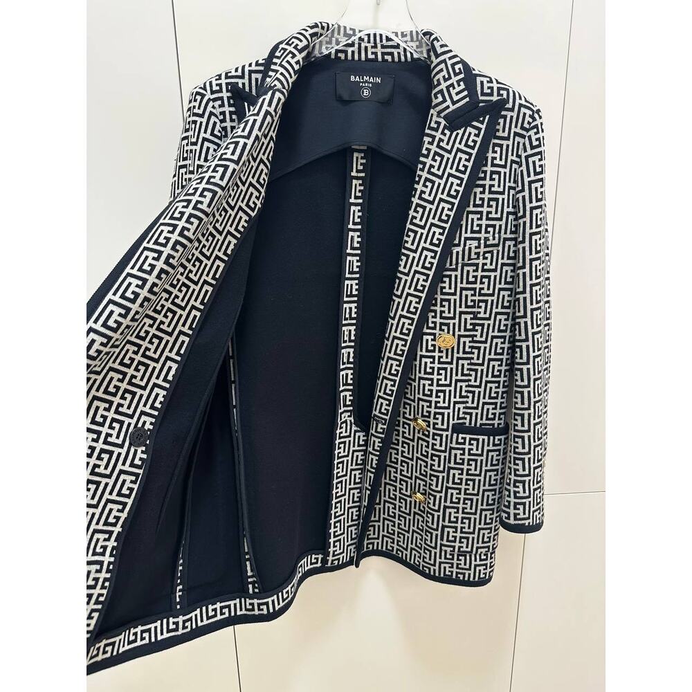 Balmain PB Labyrinth Monogram Blazer Sz.36 - Picture 7 of 10